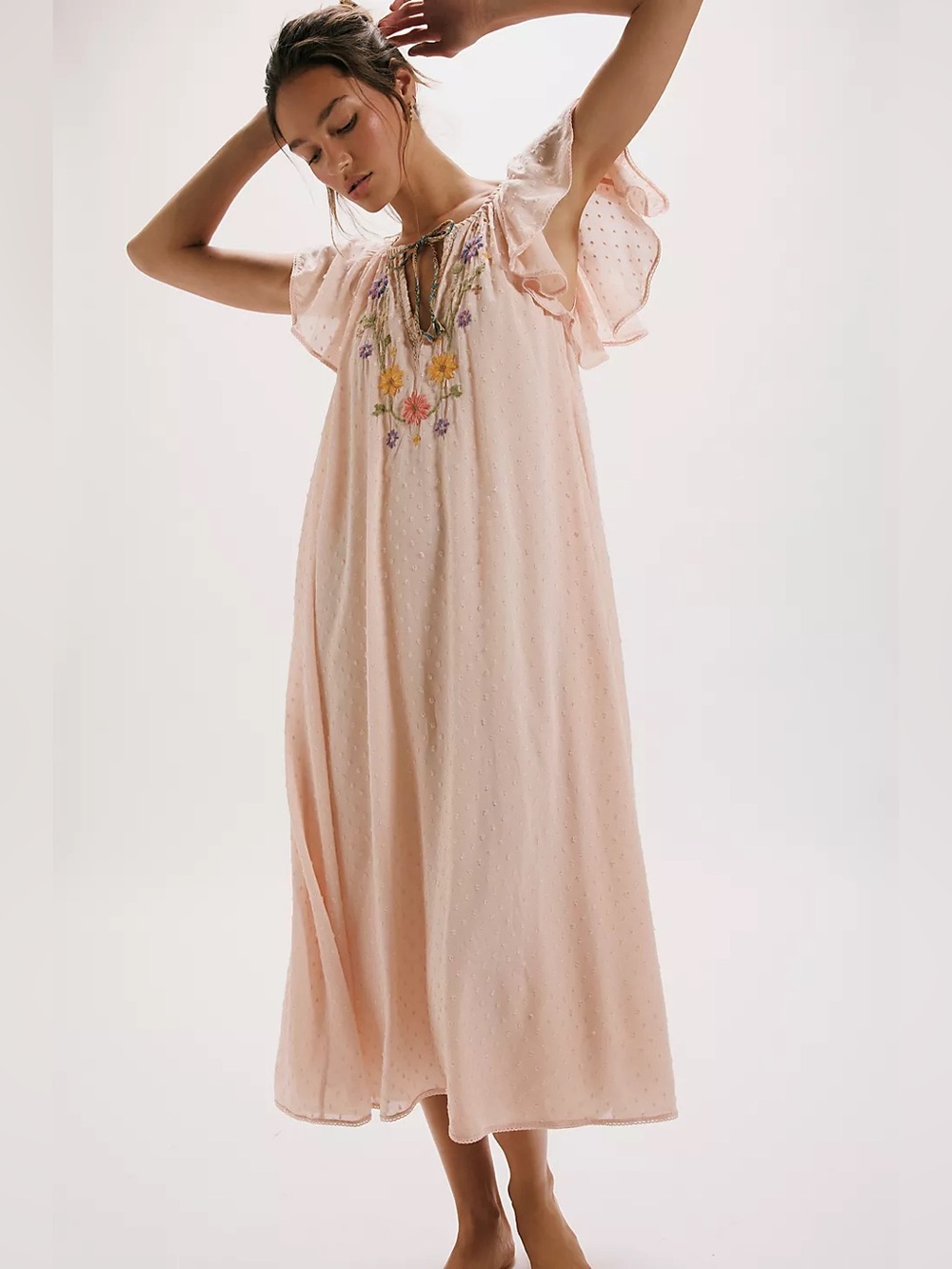 Free People Savannah Rose Midi Dress
